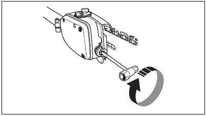 To assemble the bar and chain - Step 3