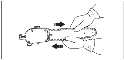 To assemble the bar and chain - Step 4