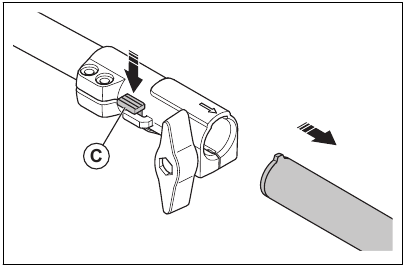 To disassemble the two-piece shaft - Step 2