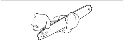 To do a check of the guide bar - Step 3