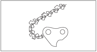 To sharpen the saw chain - Step 4