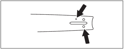 To sharpen the saw chain - Step 6