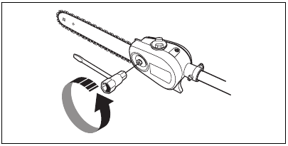 To tension the chain - Step 1