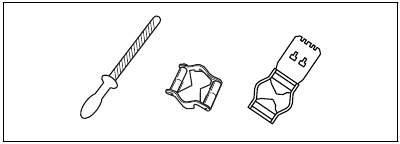 Sharpening the cutters - Step 1