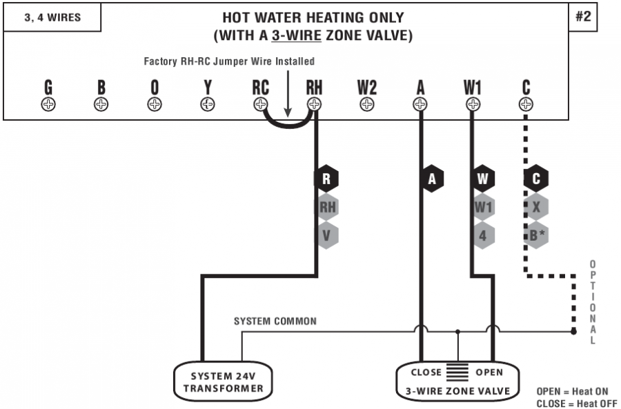 Diagram Carrier Smart Thermostat TH1400WF 24Vac Smart Wi-Fi Low