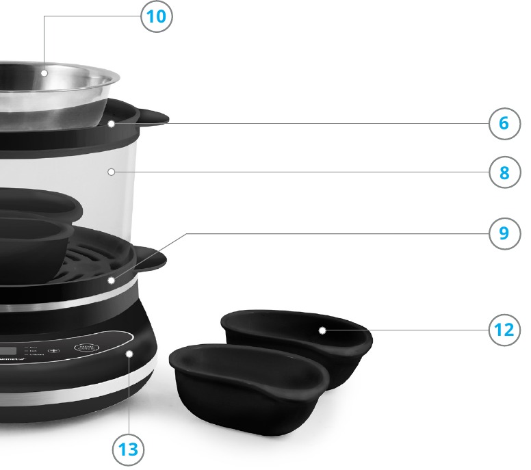 Elite Gourmet EGC314B 14Egg Programmable Easy Egg Cooker, Steamer