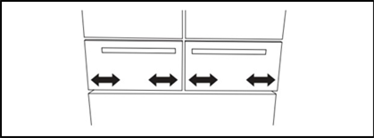 Adjust the Drawer Fronts Side to Side - Step 1