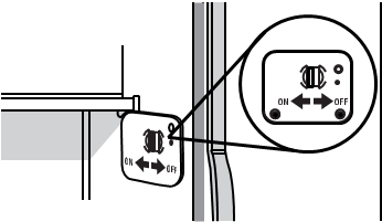 To Turn the Ice Maker On/Off