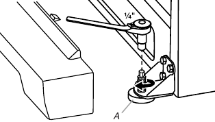 To Adjust the Cabinet Tilt - Style 2