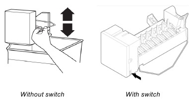 Ice Maker and Storage Bin (on some models)