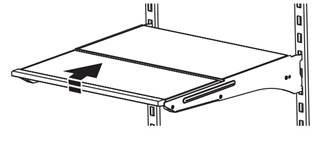 To retract and extend the front section of the shelf