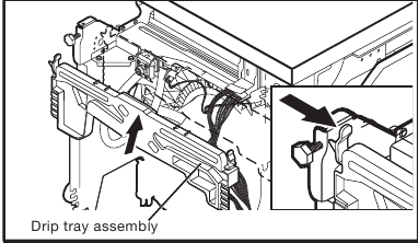 DISCONNECT AND REMOVE DRIP TRAY ASSEMBLY - Step 1