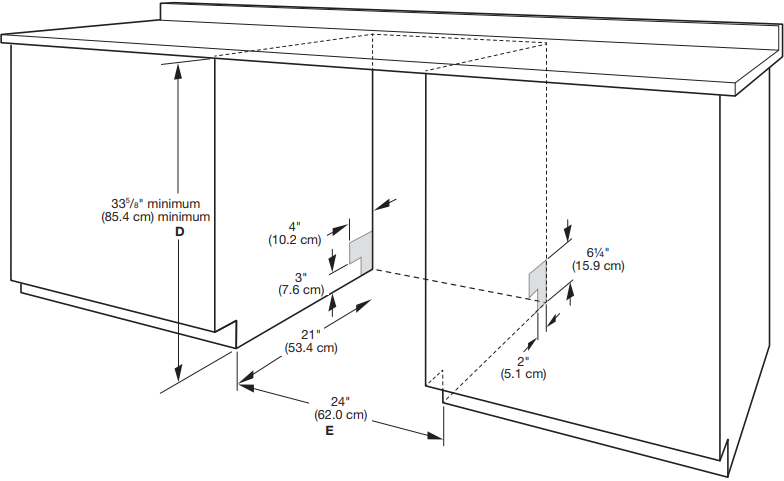 PRODUCT AND CABINET OPENING DIMENSIONS - Part 3