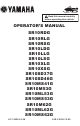 Yamaha SR10RDG 2015 Operator's Manual