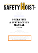 Safety Hoist AH-300 Operating Instructions Manual