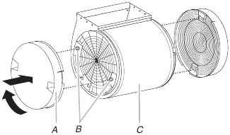 Replacing charcoal filter