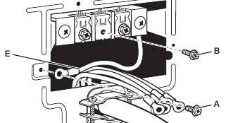 4-Wire Power Supply Cord Connection - Step 1
