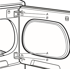 Remove door from dryer cabinet - Step 1