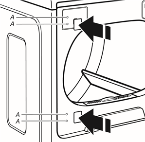 Remove door from dryer cabinet - Step 2