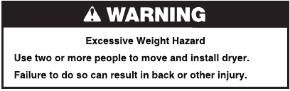 Warning - Excessive Weight Hazard
