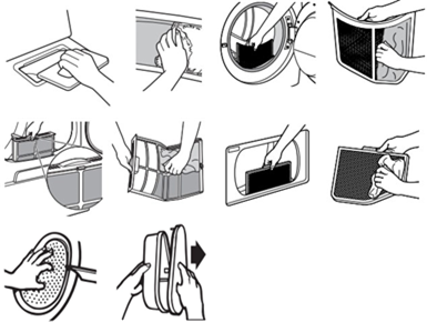 Cleaning the Lint Screen - Step 1