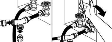 Attach long hose to Y connector and tighten couplings
