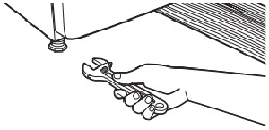 Tighten and adjust leveling legs