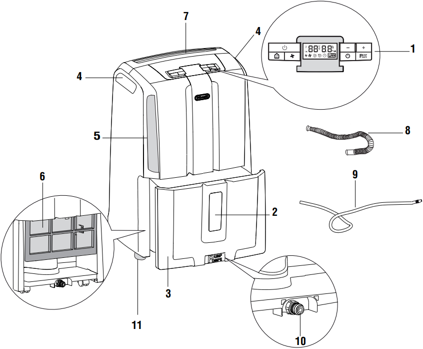 DeLonghi DDX45E DDX Series Energy Star Dehumidifier Manual