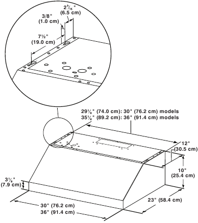 Product Dimensions - Front View