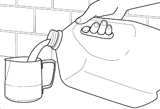 Using the Steam mode for Milk - Step 2