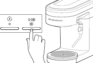 Using the Steam mode for Milk - Step 3