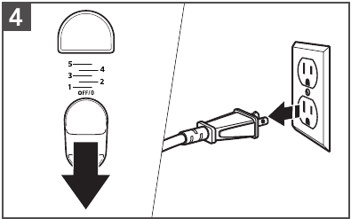 PRODUCT USAGE - Step 4 - Unplug the unit