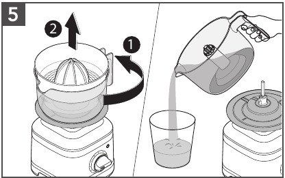 USING THE CITRUS PRESS - Step 5