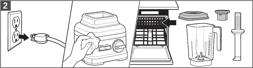 CARE AND CLEANING - Step 2 - Wiping the unit