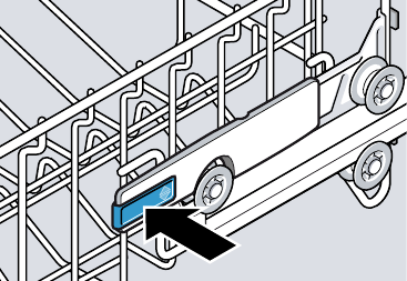 Adjusting upper rack with RackMatic - Step 1