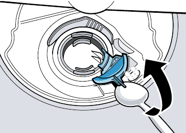 Clean drain pump - Step 1 - Pry the pump cover