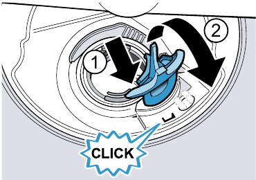 Clean drain pump - Step 2 - Insert the pump cover