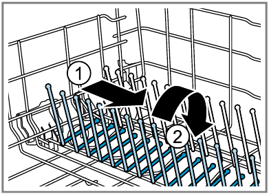 Folding down the tines
