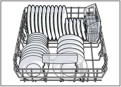 Loading patterns for 10 place setting - Lower rack