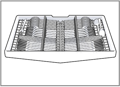Loading patterns for 12 place setting - Third rack