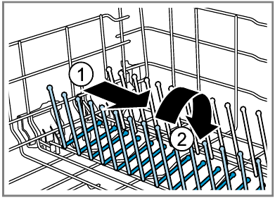 Folding down the tines