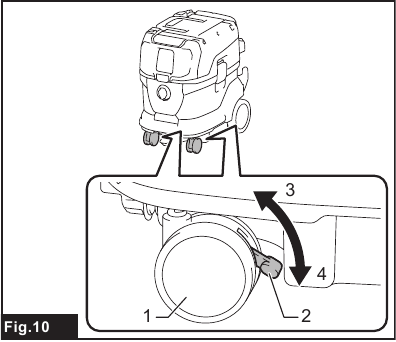 Locking and unlocking casters
