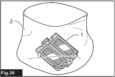 Removing powder filter and prefilter - Step 2