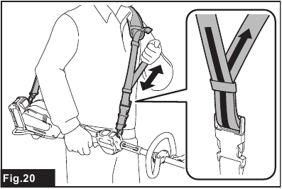 Attaching the shoulder harness - Step 2