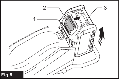 Installing or removing battery cartridge