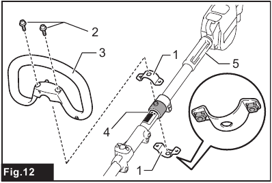 Mounting the handle - Step 1