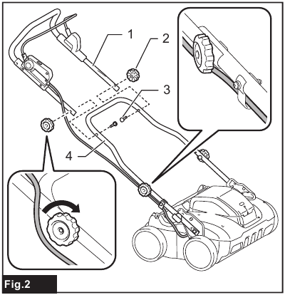 Installing the handle - Step 2