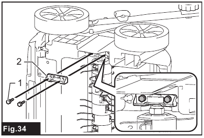 Installing the scarifier blades - Step 2