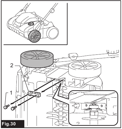 Removing the scarifier blades - Step 1