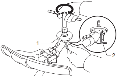 Installing the Nylon cutting head - Step 1